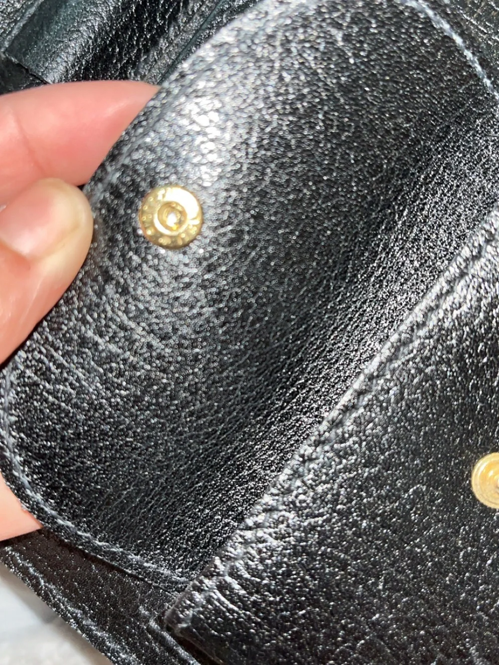 Bally Black Leather Clutch with Gold Hardware